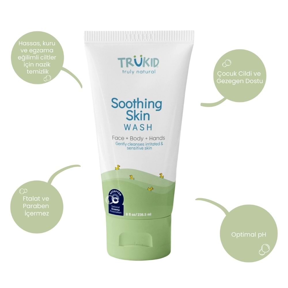 TruKid Soothing Skin Egzama Karşıtı Yüz & Vücut Yıkama Jeli 236,5 mL