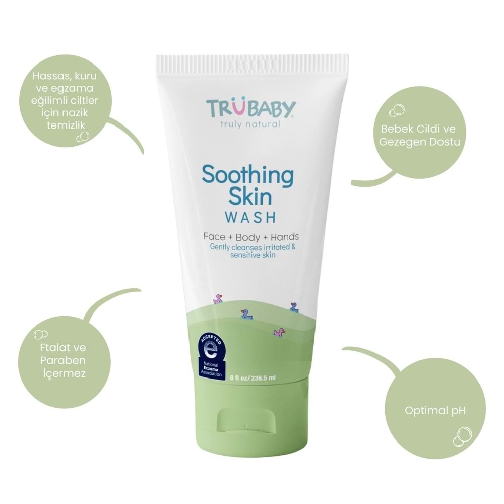 TruBaby Soothing Skin Egzama Karşıtı Yüz & Vücut Yıkama Jeli 236,5 mL