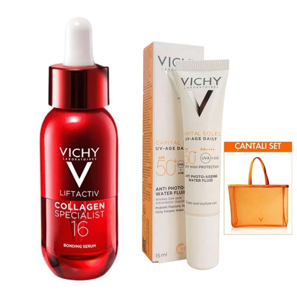 Vichy Liftactiv Collagen Specialist 16 Serum + Capital Soleil 15 ml Çanta Hediyeli