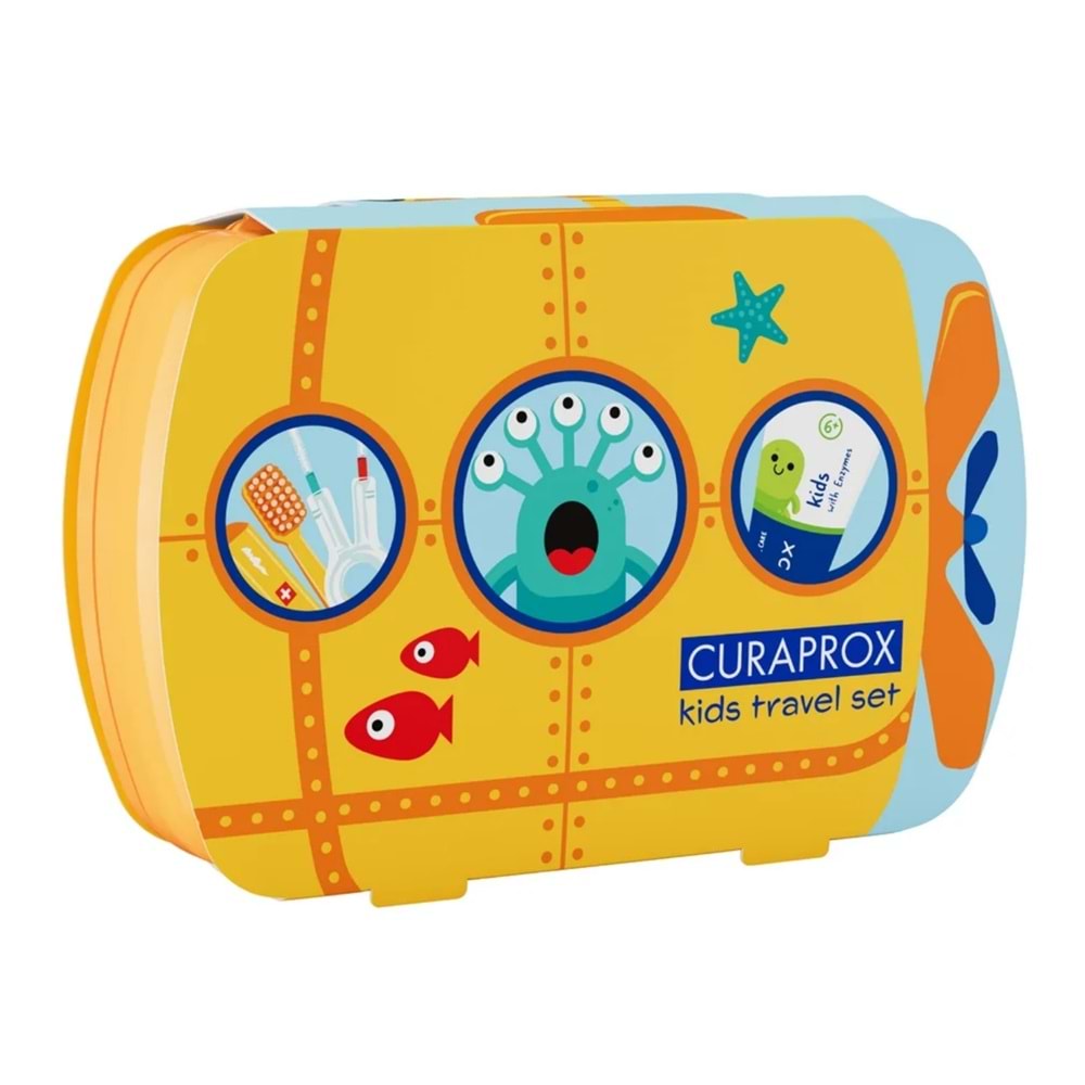 Curaprox Kids Travel Set, Turuncu