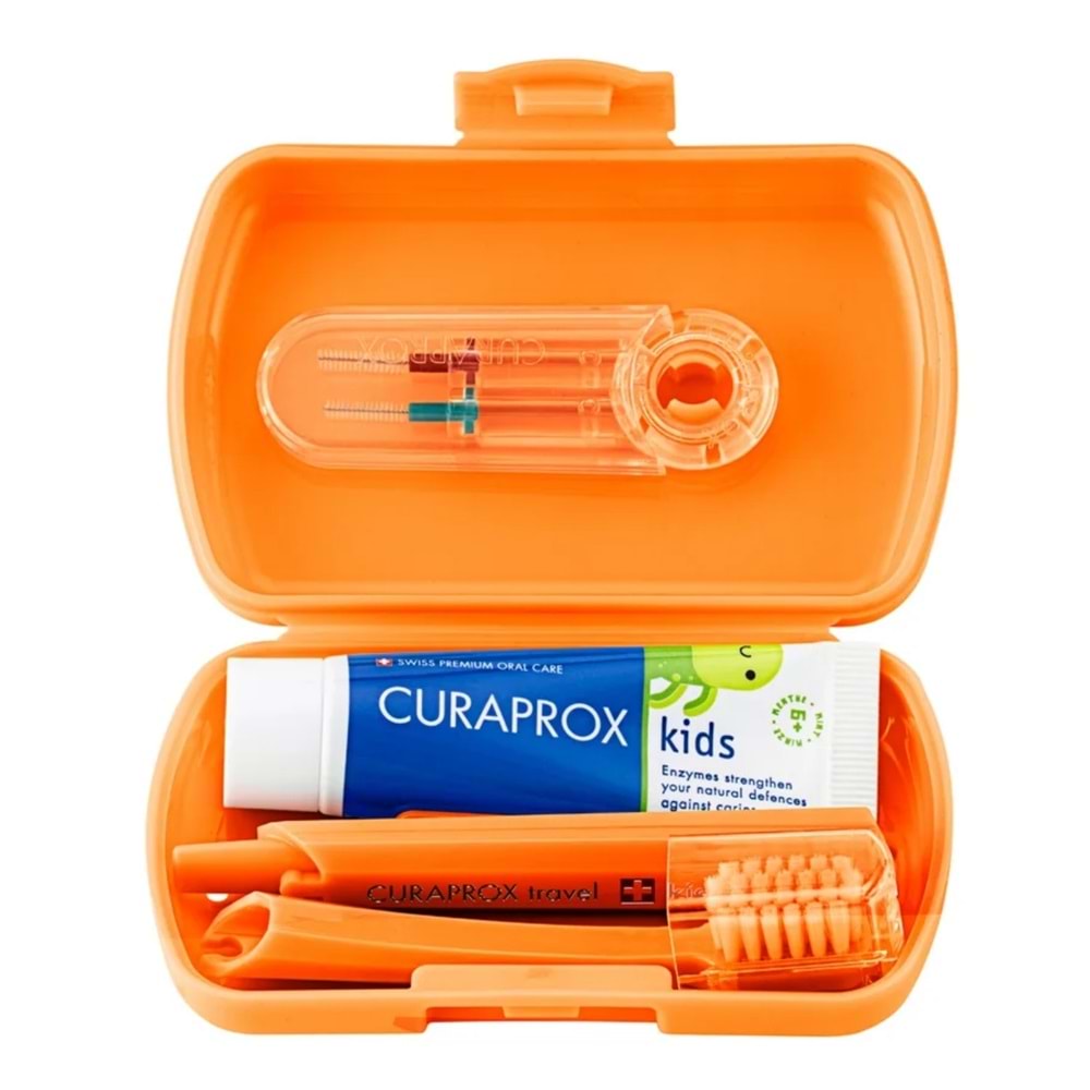 Curaprox Kids Travel Set, Turuncu