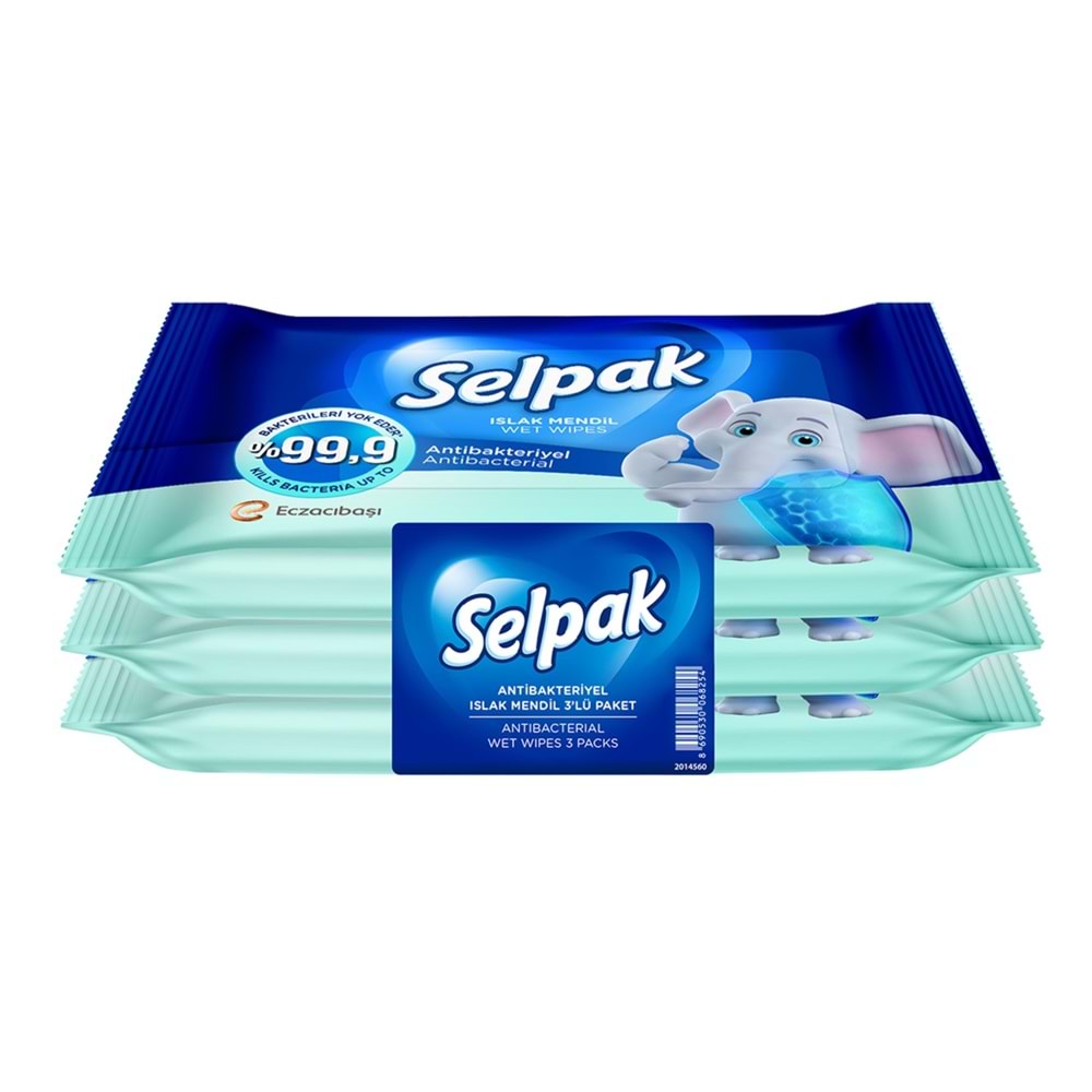 Selpak Antibakteriyel Cep Islak Mendil 3*15Li