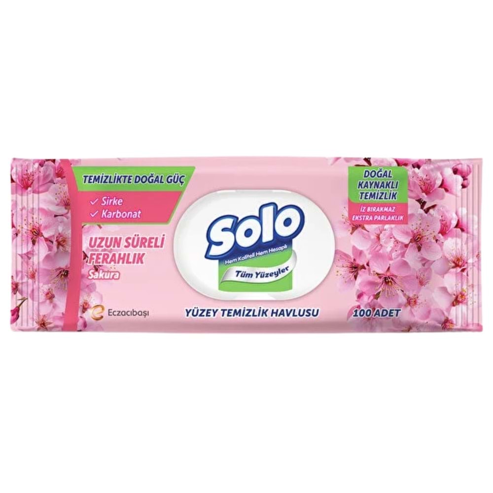 Solo Yüzey Temizlik Havlusu 100Lü Sakura