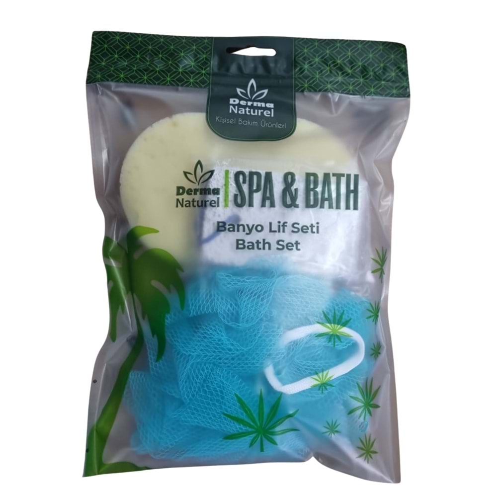 Derma Naturel Banyo Lif Seti (Ponza Taşı+Sünger+Lif)