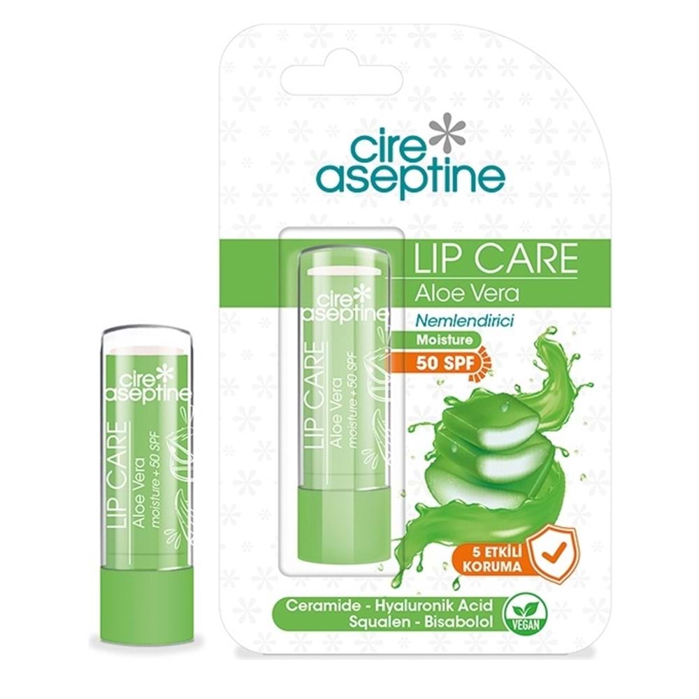 Cire Aseptine Lipstick Aloe Vera SPF50+ Tinted 4,5 gr