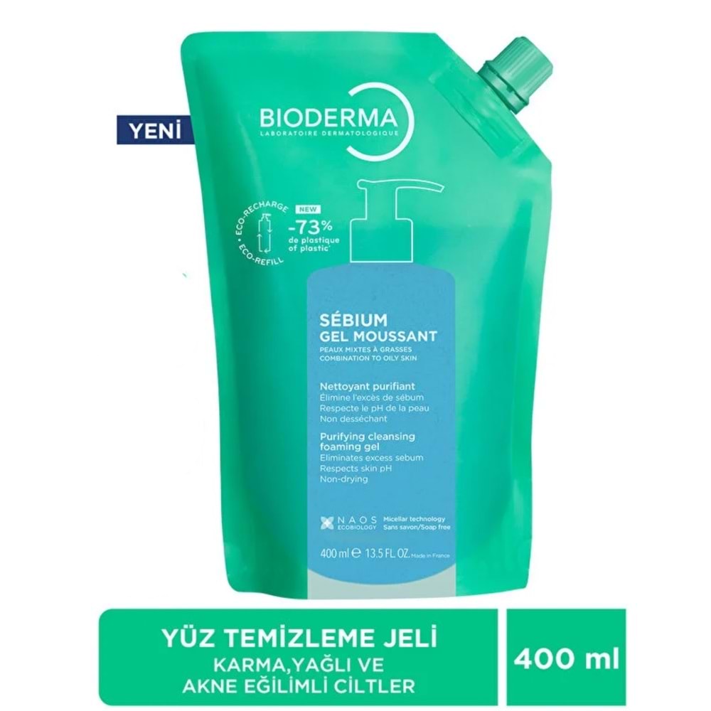 Bioderma Sebium Foaming Jel Refill Yedek 400 mL