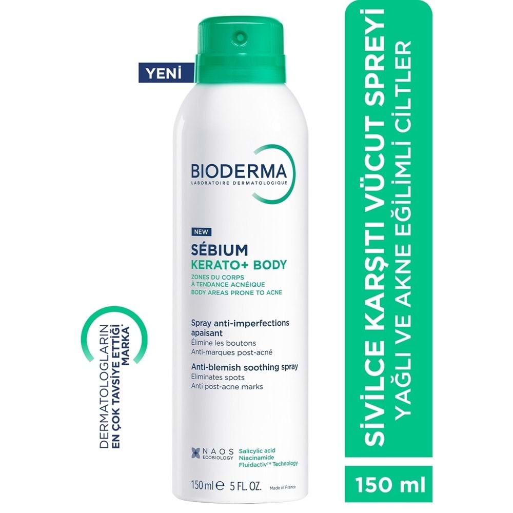 Bioderma Sebium Kerato+ Body Sprey Vücut Aknesi Karşıtı 150 mL