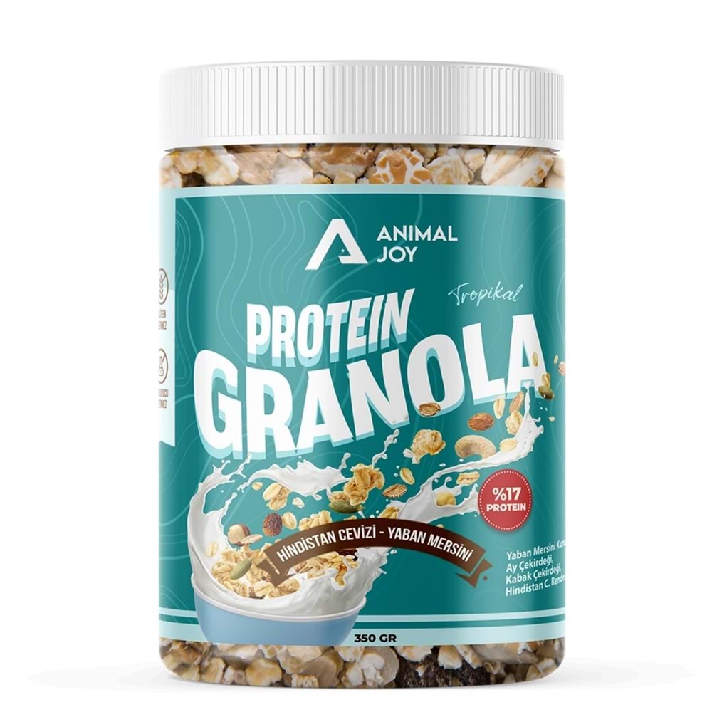 Animal Joy Protein Granola Hindistan Cevizi-Yaban Mersini Aromalı 350gr