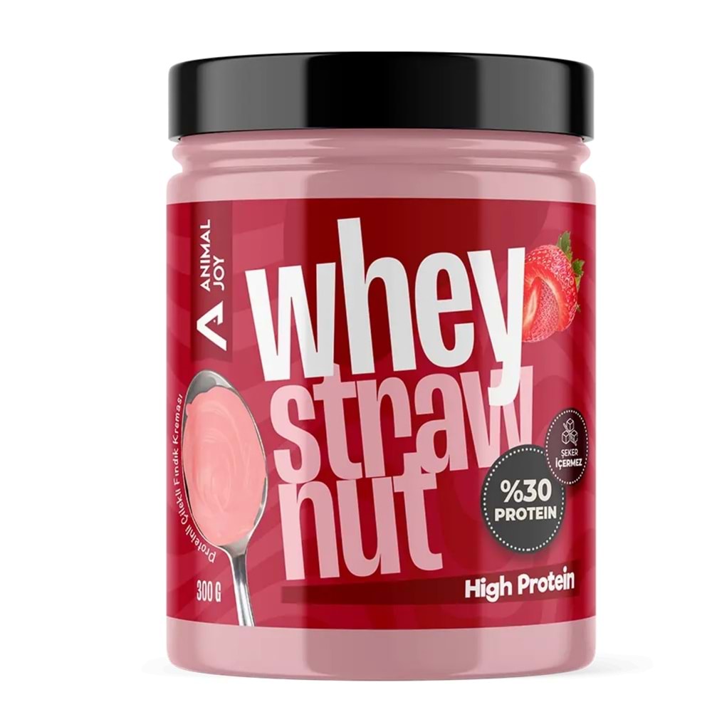 Animal Joy Whey Straw Nut Çilekli Fındık Kreması 300gr