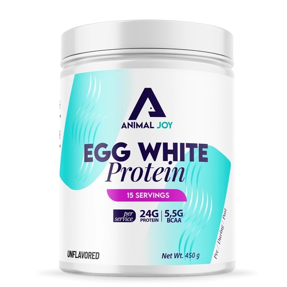 Animal Joy Egg White Protein Aromasız 450 gr / 15 Servis
