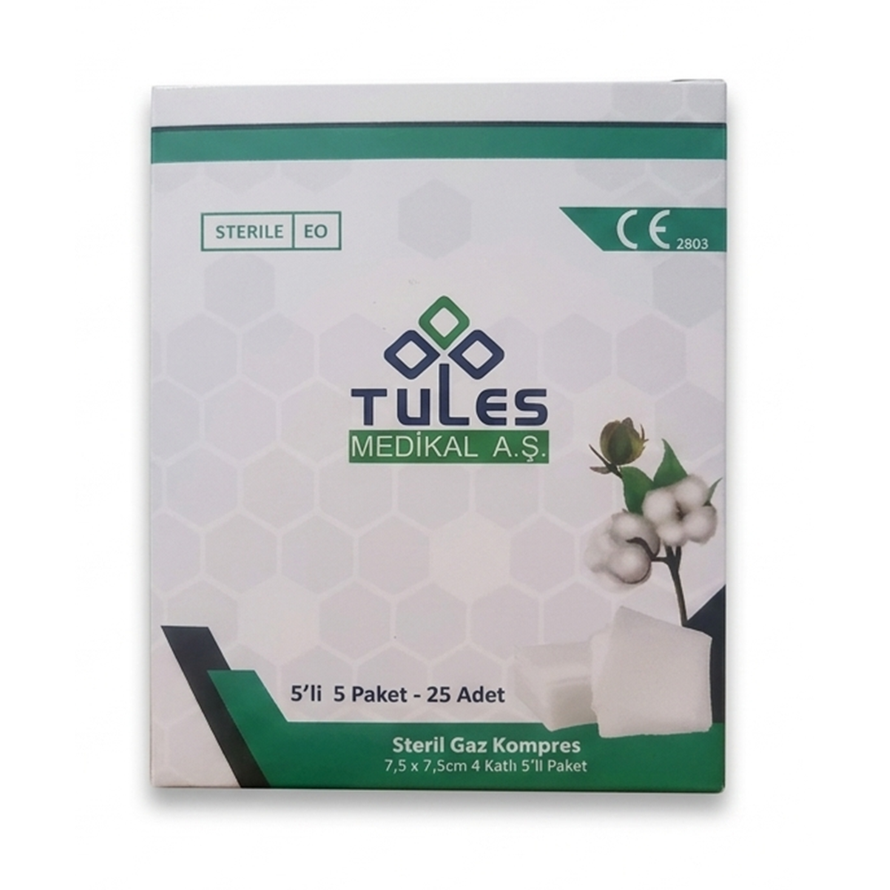 Tules Steril Gaz Kompres 7,5*7,5cm 25Li (5*5)