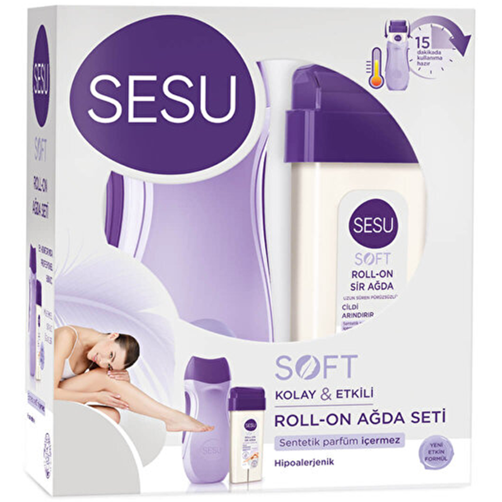 Sesu Roll on Ağda Makine + Soft Ağda 100Ml Set