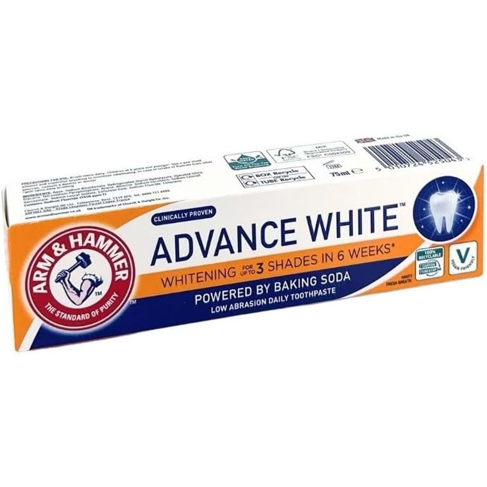 Arm Hammer Diş Macunu Advance White 75Ml