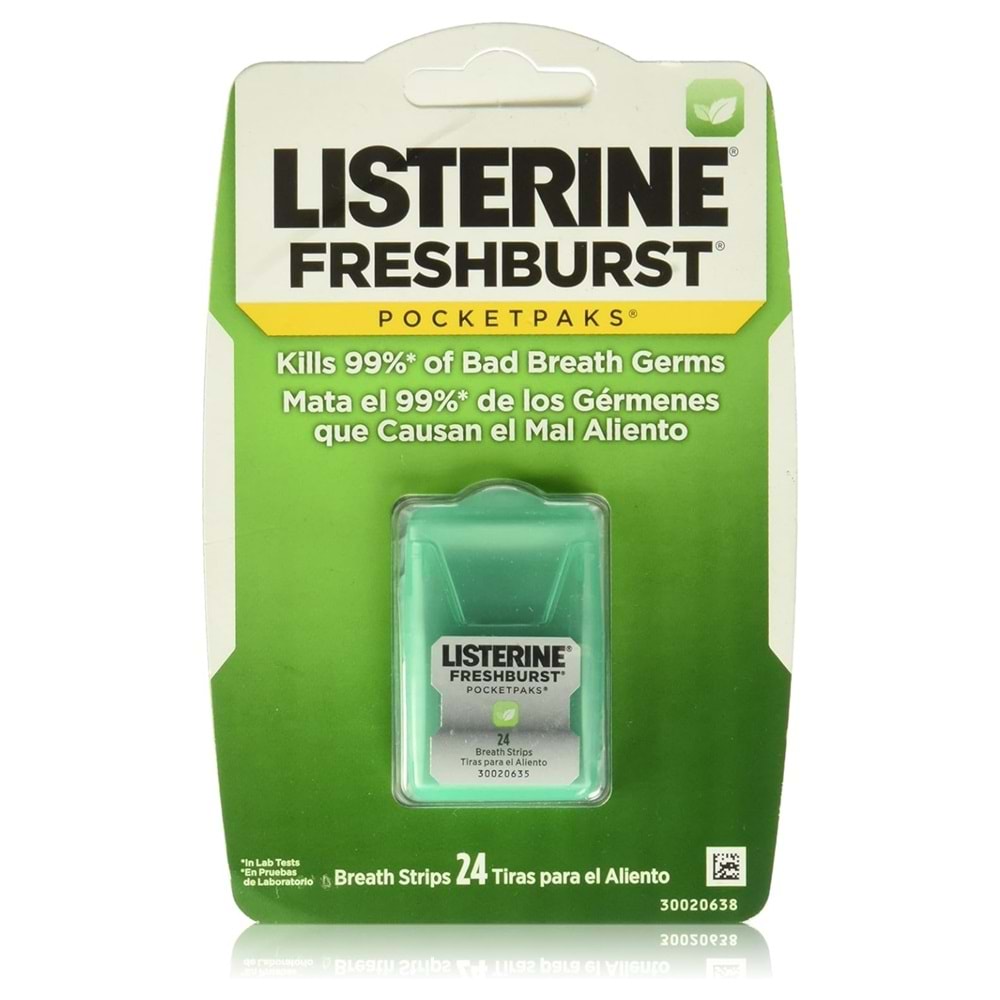 Listerine Fresh Burst Nefes Tazeleyici Strip 24lü, Asılabilir