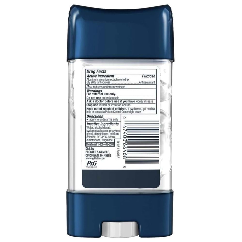 Gillette Stick Jel Deodorant, Ultimate Cool Wave 107 gr