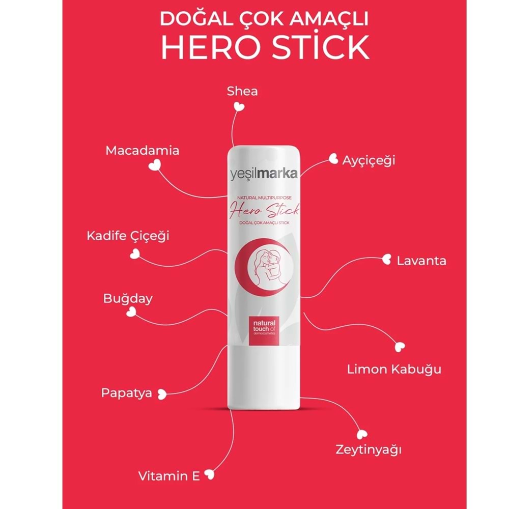 YeşilMarka Hero Stick Doğal Yatıştırıcı, Onarıcı ve Güçlendirici 5gr
