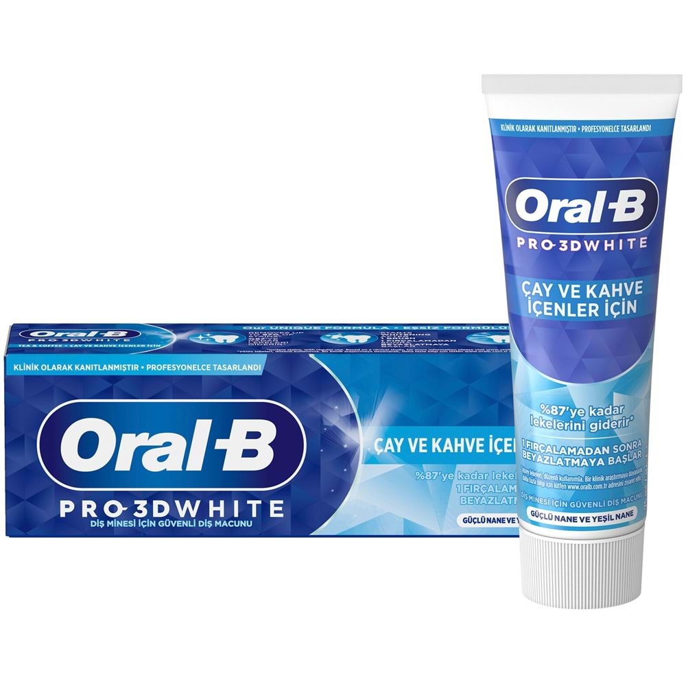 Oral-B Diş Macunu 3D White Çay ve Kahve Lekeleri İçin 75Ml