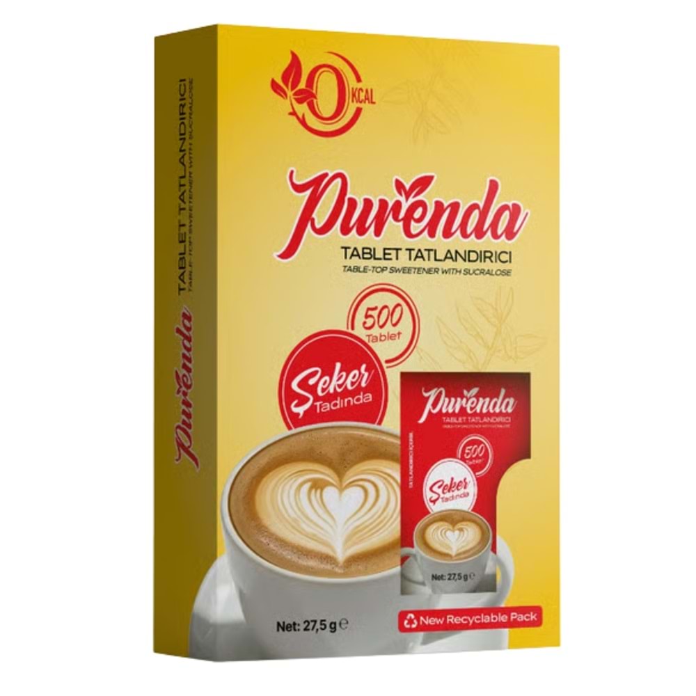 Purenda Tatlandırıcı, 500 Tablet
