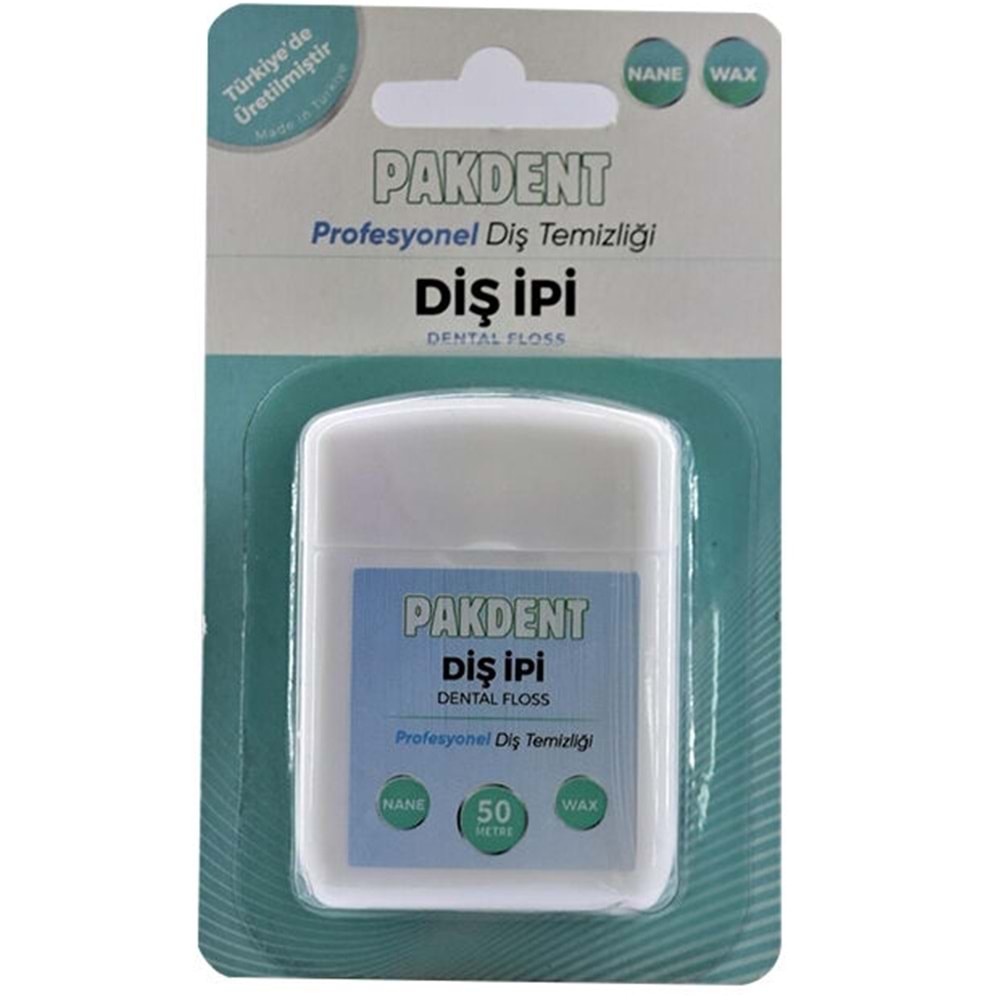Pakdent Kürdanlı Diş İpi 50 Metre Naneli