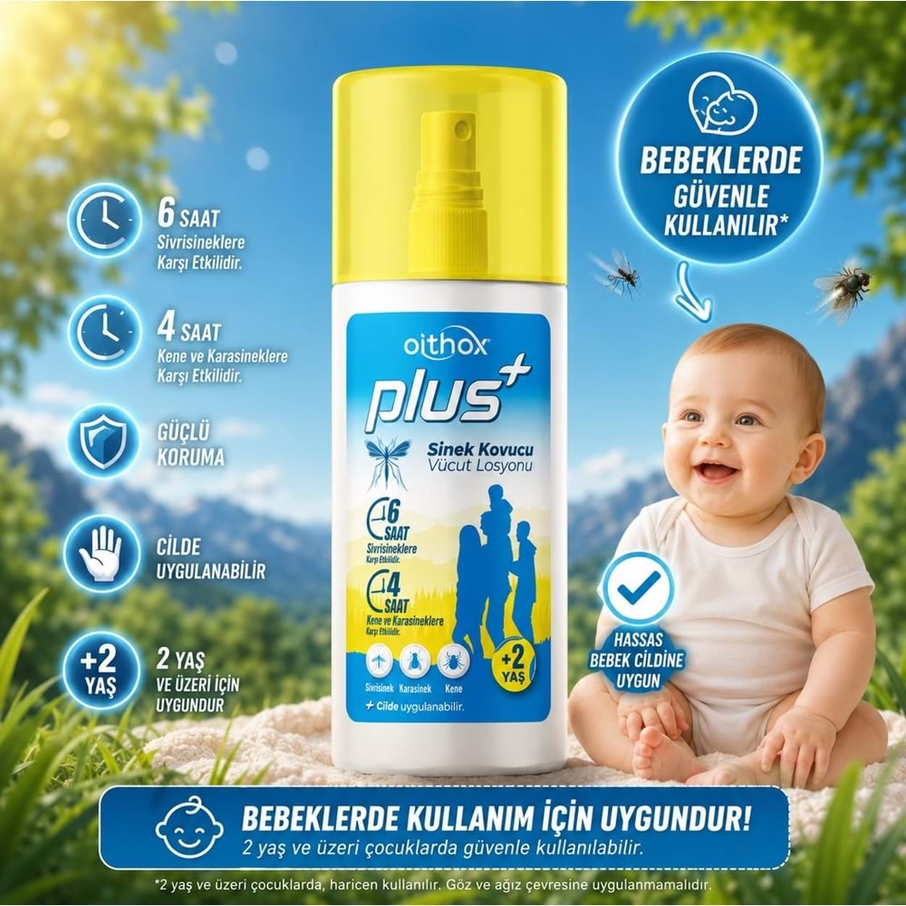Oithox Plus Sinek Kovucu Losyon +2 Yaş 100Ml