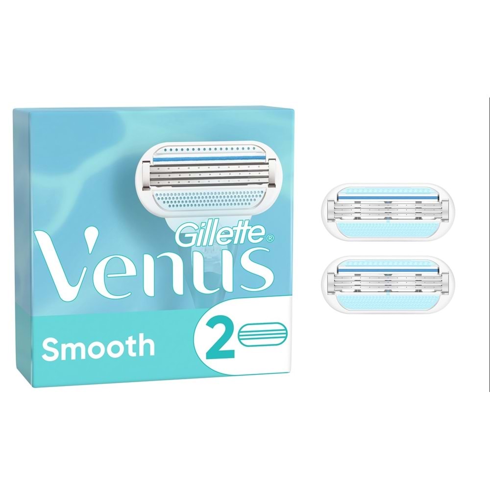 Gillette Venüs Smooth 3 Bıçaklı Yedek Başlık 2Li