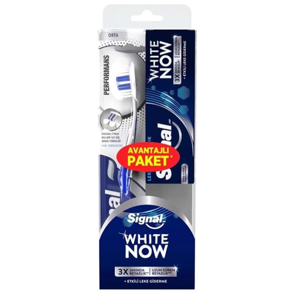 Signal White Now Diş Macunu 50ml + Performance Diş Fırçası Orta