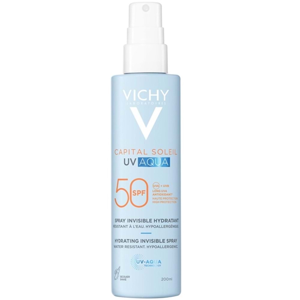 Vichy Capital Soleil UV Aqua Invisible Spray SPF50+ Vücut Güneş Kremi 200Ml