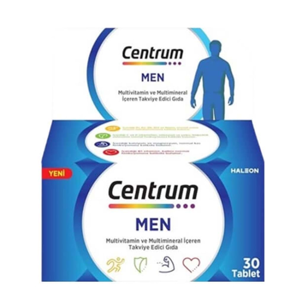 Centrum Men Multivitamin ve Multimineral İçeren 30 Tablet