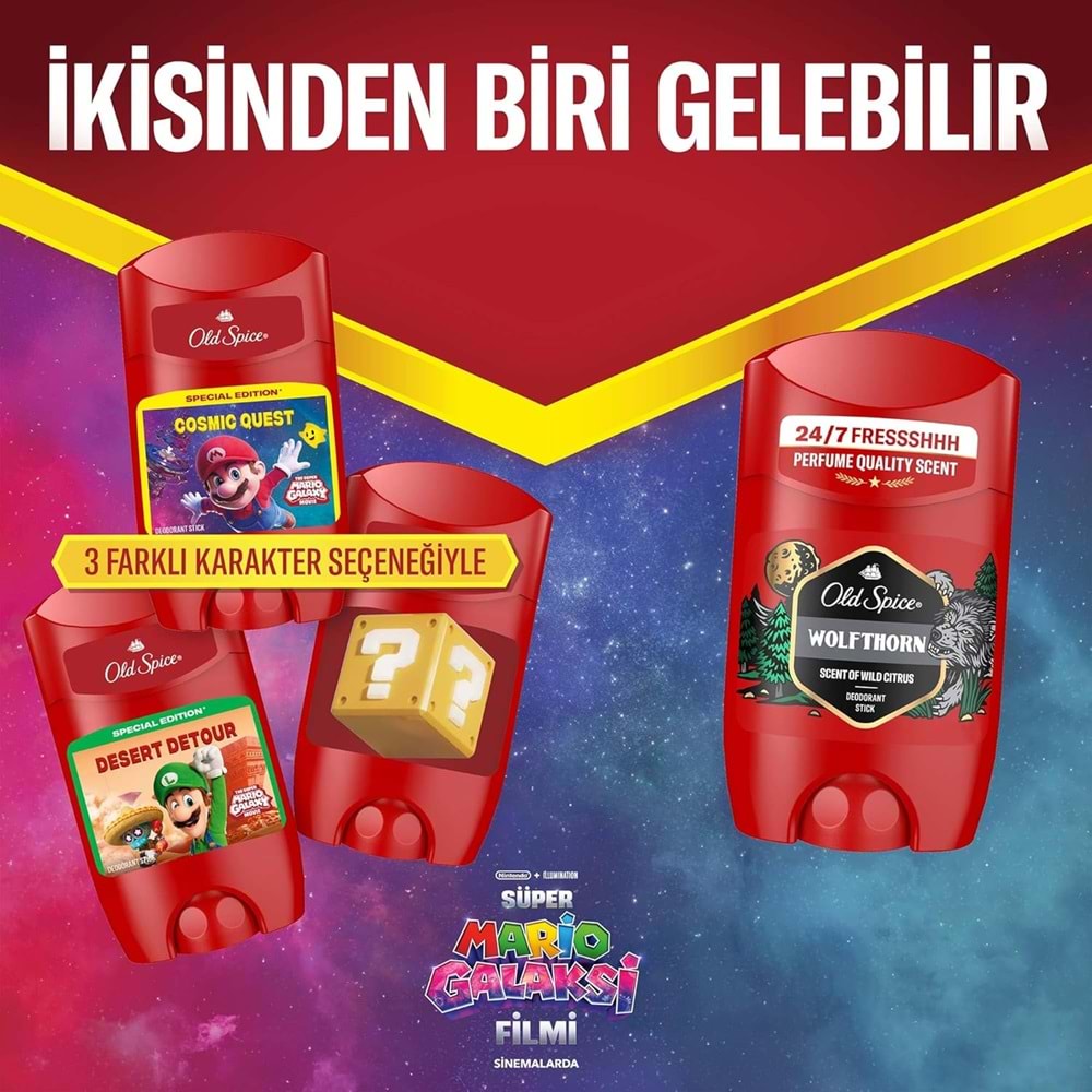 Old Spice Süper Mario Deodorant Stick 50 mL (Wolfthorn)