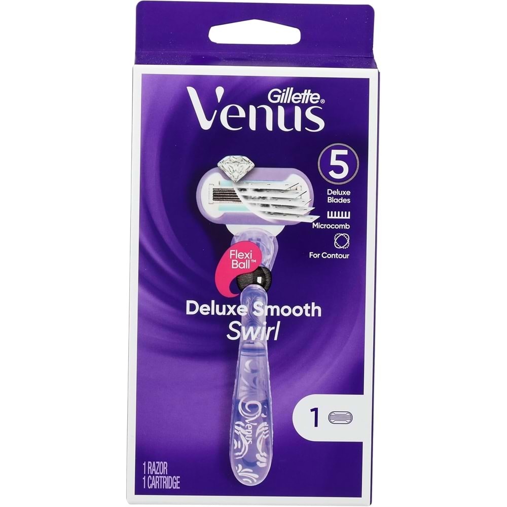 Gillette Venüs Deluxe Smooth Swirl Tıraş Bıçağı 5 Bıçaklı