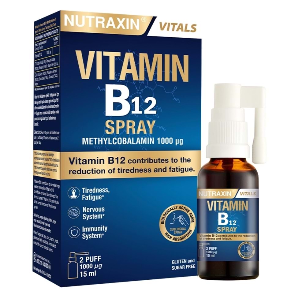 Nutraxin B12 Vitamin Sprey 15 mL