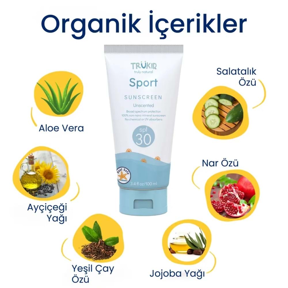 Trukid Sport SPF30 Suya Dayanıklı Güneş Kremi 100 mL