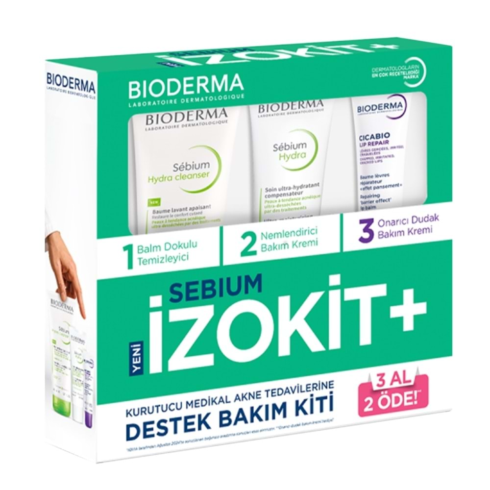 Bioderma Sebium İzokit+ Kurutucu Akne Tedavisine Destek Cilt Bakım Kiti