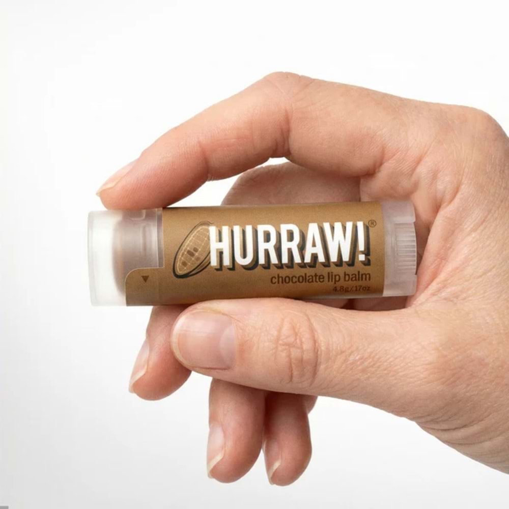 Hurraw Chocolate Lip Balm 4,8 gr (Çikolata)