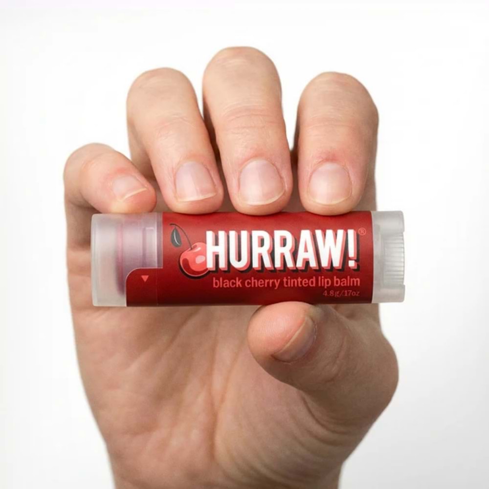 Hurraw Black Cherry Tinted Lip Balm 4,8 gr (Vişne)