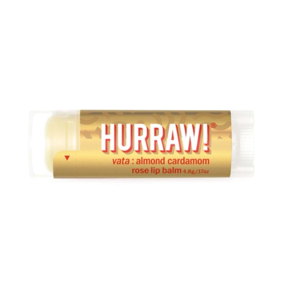 Hurraw Vata Almond Cardamom Rose Lip Balm 4,8 gr