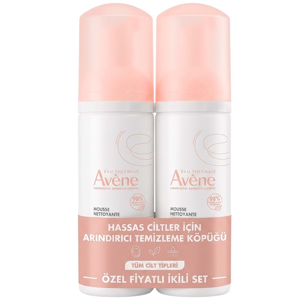 Avene Mousse Nettoyante Cilt Temizleme Köpüğü 150 mL, Kofre 2li Set