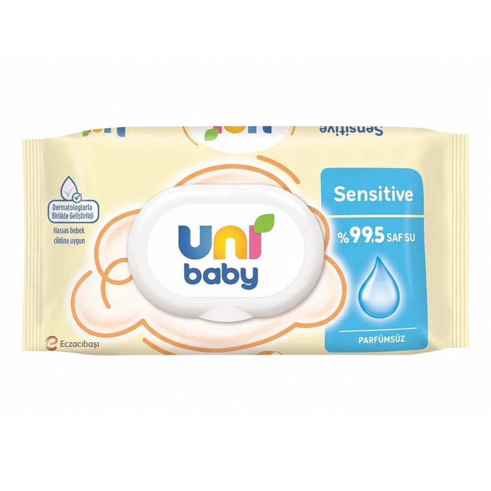 Uni Baby Sensitive Parfümsüz Islak Mendil, 90 Adet