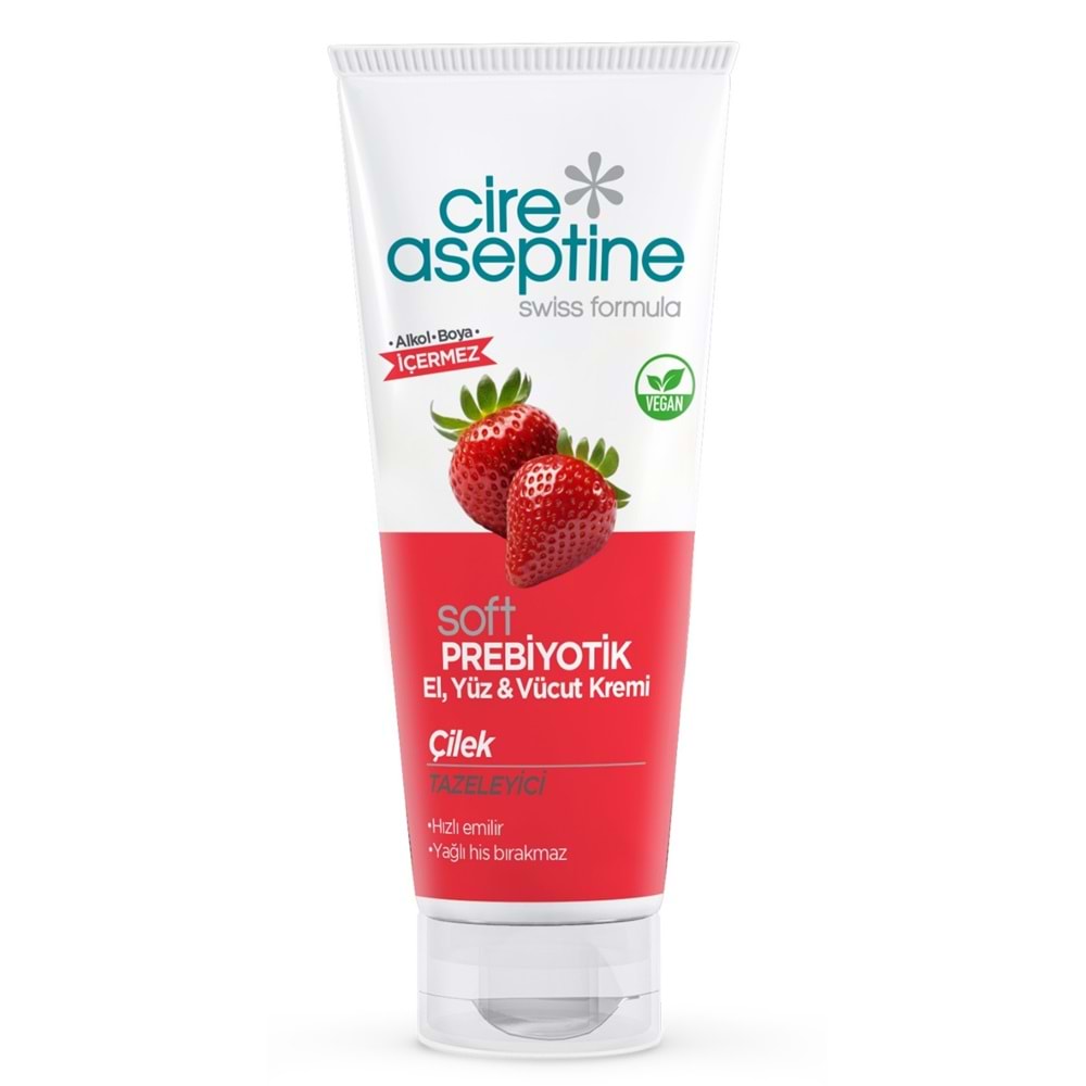 Cire Aseptine Prebiyotik Soft Çilek Tazeleyici 200 mL Tüp