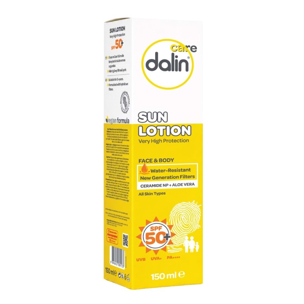 Dalin Care Sun Lotion SPF50+ Güneş Losyonu 150 mL