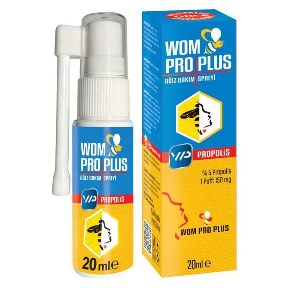 Wom Pro Plus %5 Propolis içeren Ağız Bakım Spreyi 20 mL