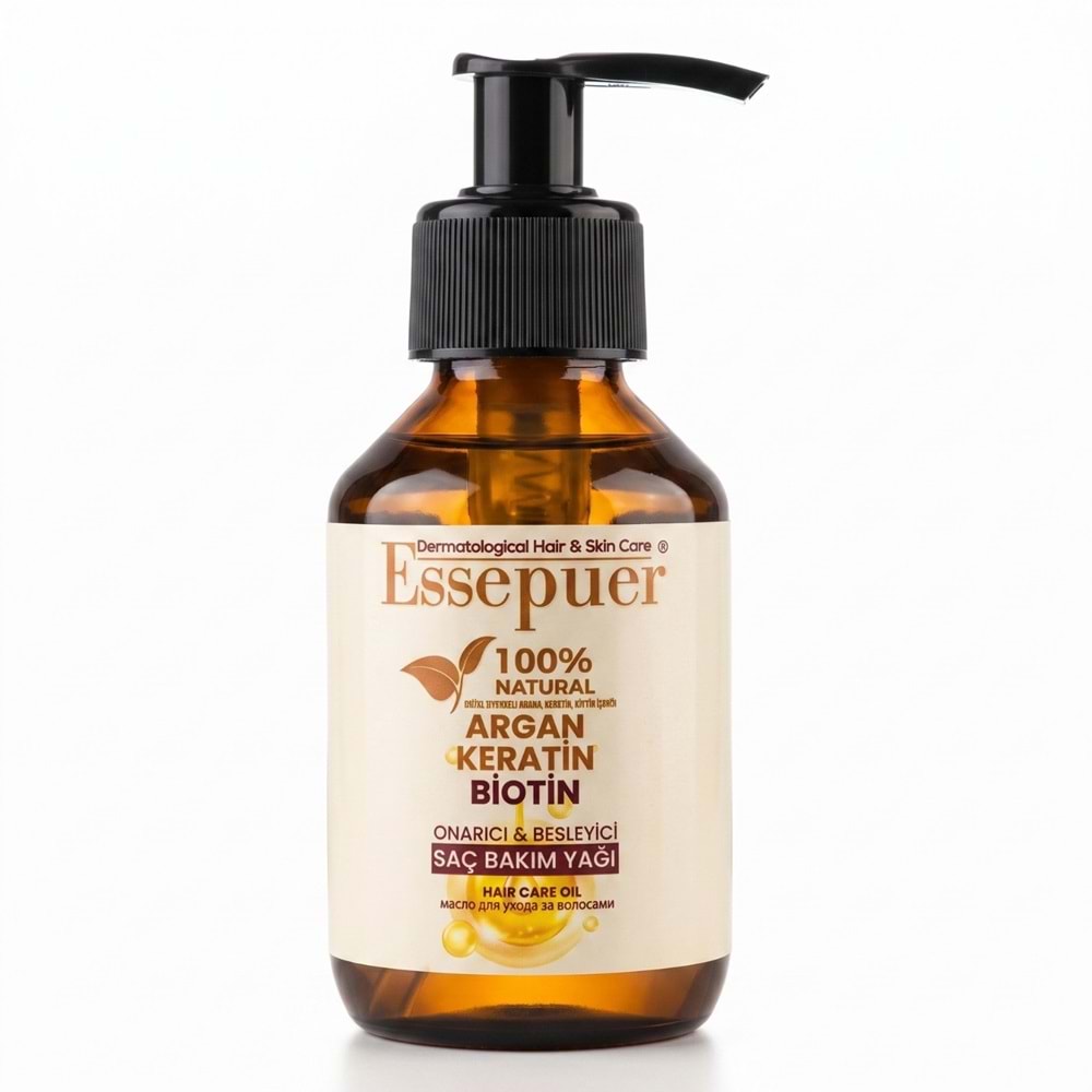 Essepuer Argan, Keratin, Biotin Saç Bakım Yağı 100 mL