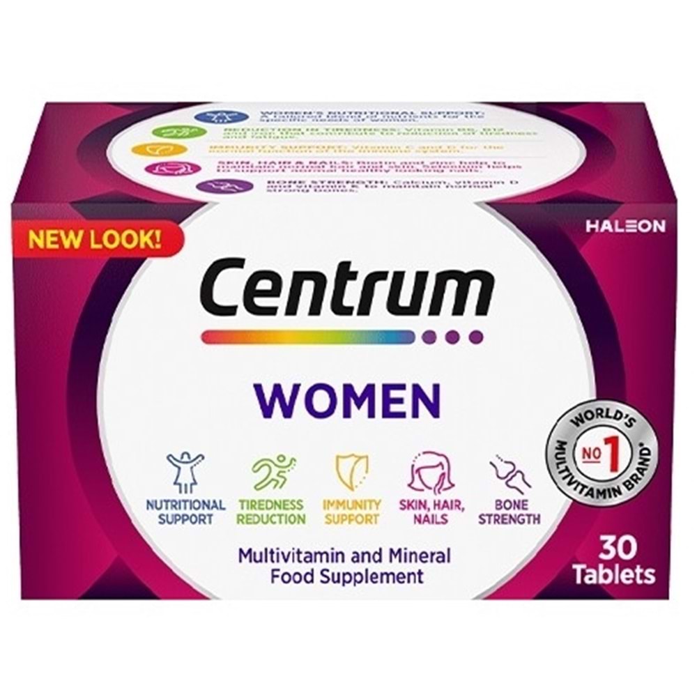 Centrum Women Multivitamin ve Multimineral İçeren 30 Tablet