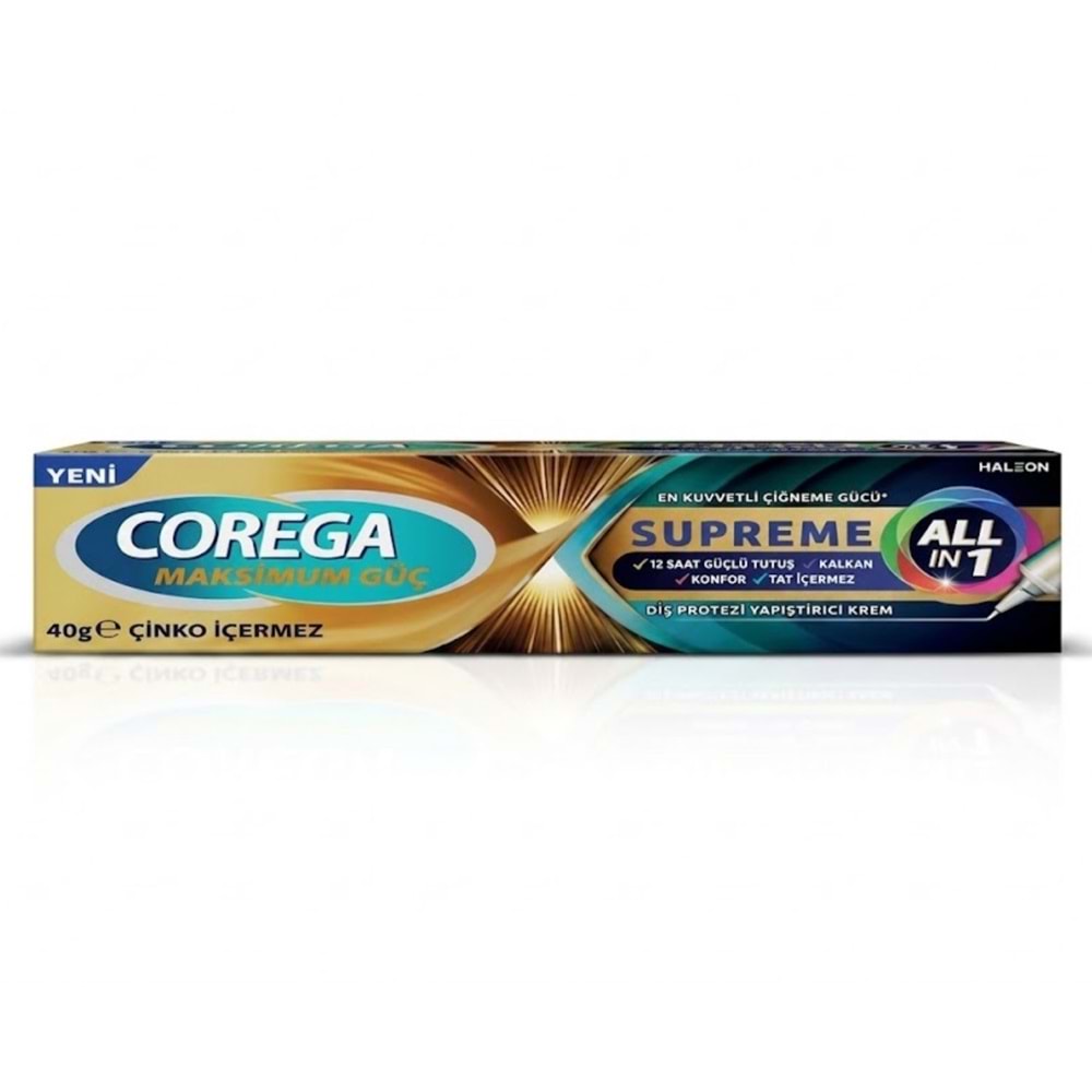 Corega Diş Protezi Yapıştırıcı Krem 40g Supreme Maksimum Güç