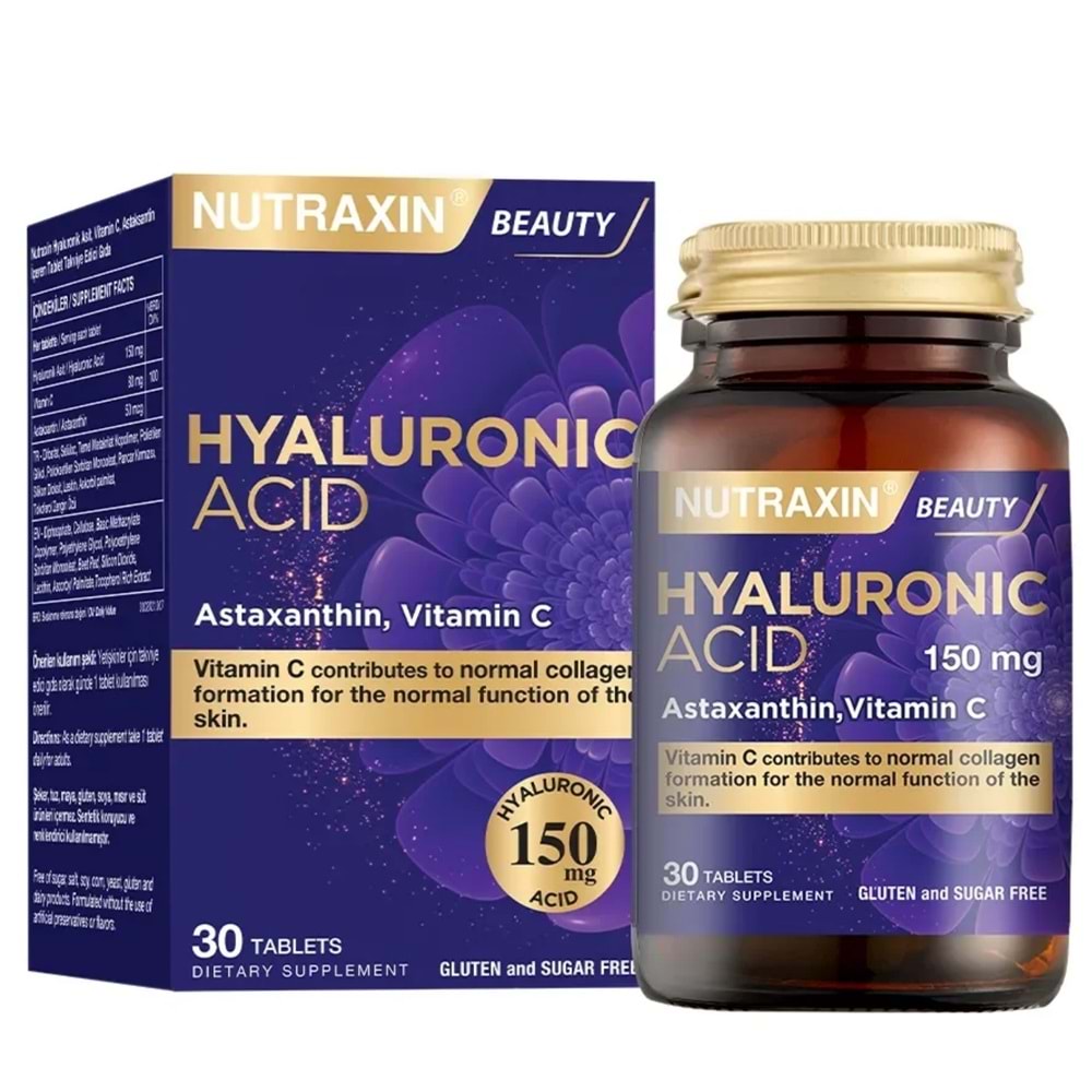 Nutraxin Hyaluronik Asit Takviye Edici Gıda 30 Tablet