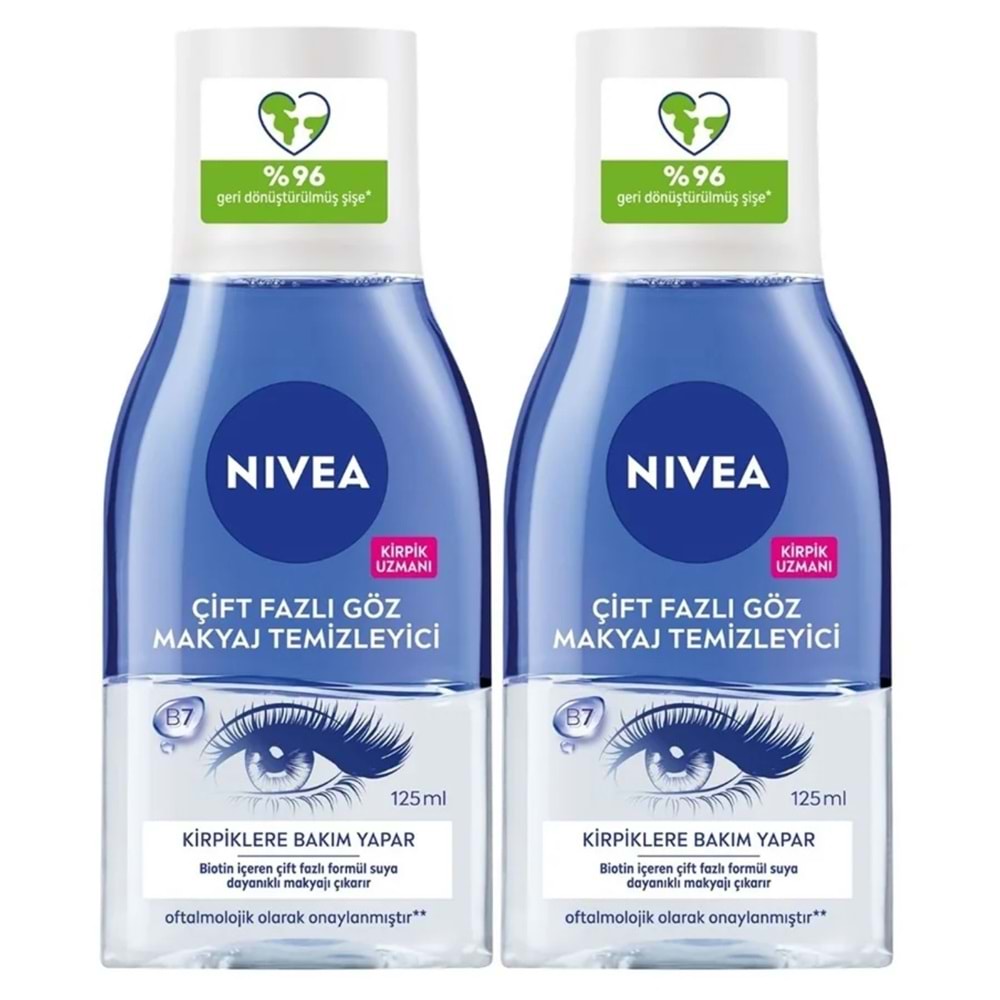 Nivea Çift Etkili Göz Makyaj Temizleme Suyu 2x125 mL