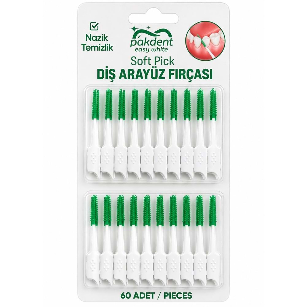 Pakdent Soft Pick Diş Arayüz Fırçası 60Lı Paket