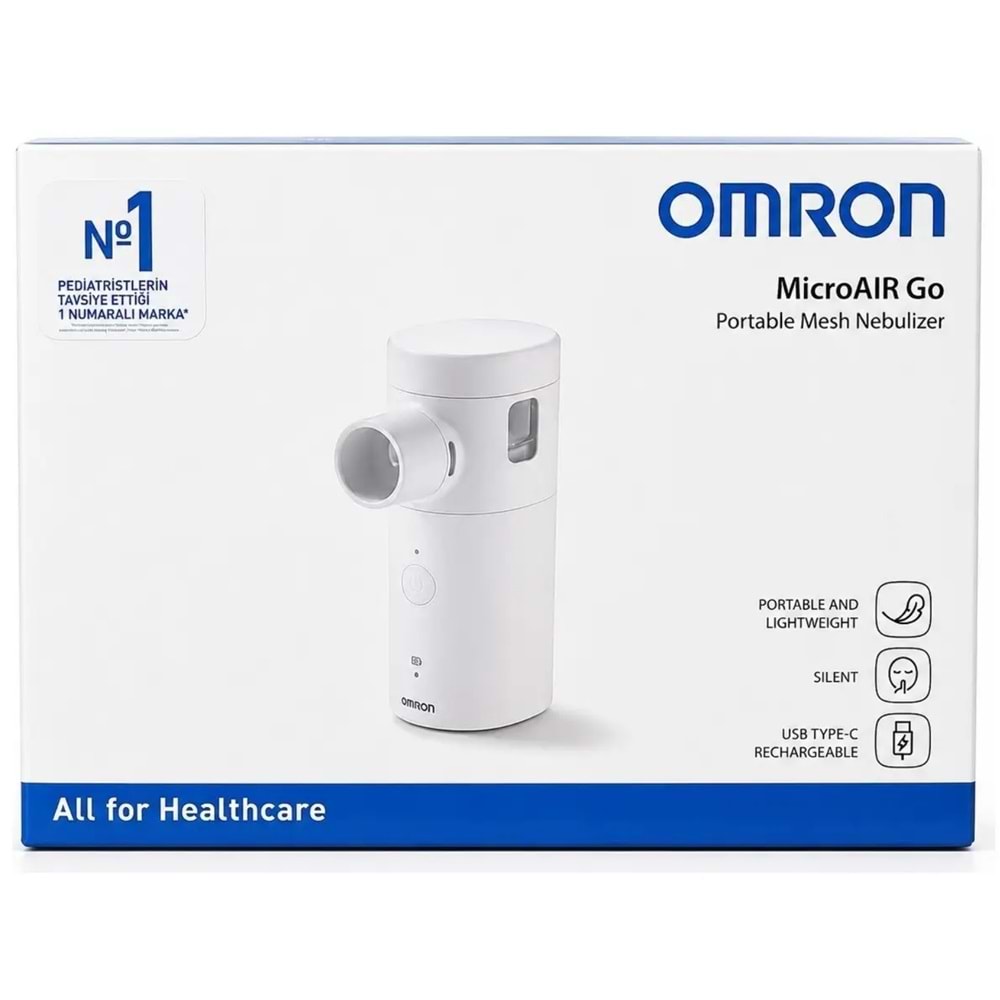 Omron MicroAir Go NE-U300 Mesh Nebülizatör | Taşınabilir, Şarj Edilebilir