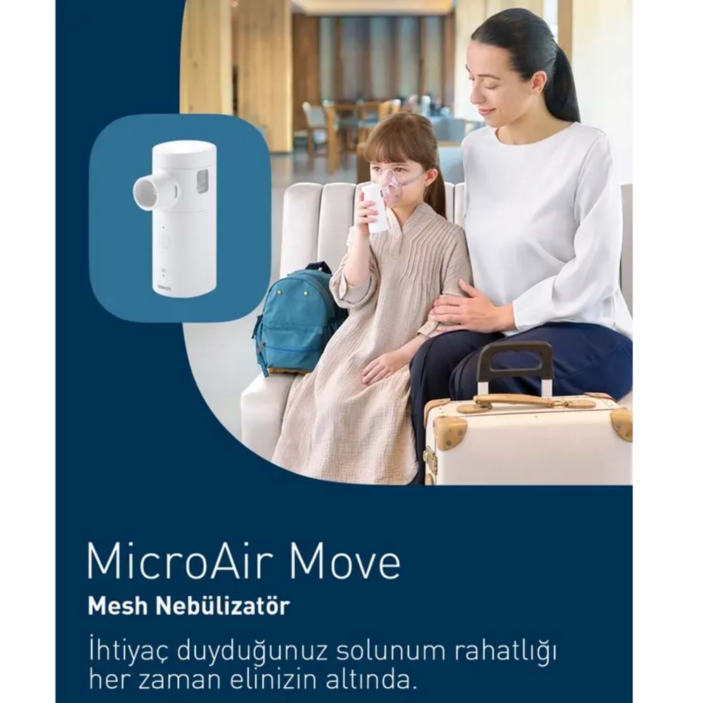 Omron MicroAir Go NE-U300 Mesh Nebülizatör | Taşınabilir, Şarj Edilebilir