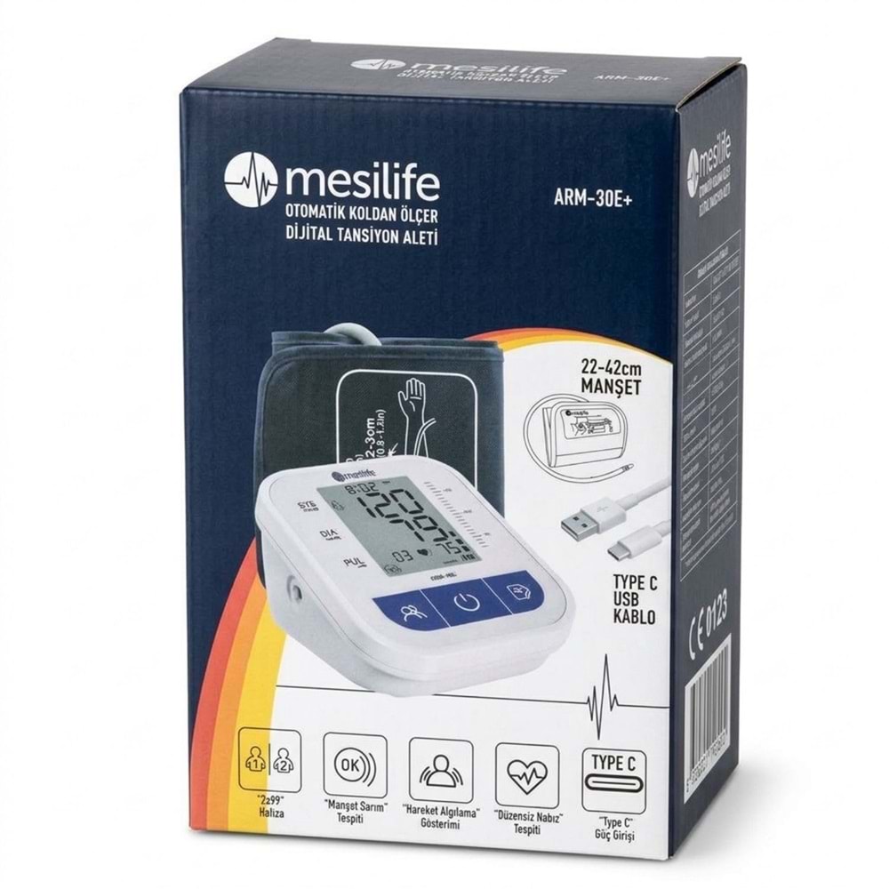 Mesilife Arm-30E Tansiyon Aleti, 2x99 Hafızalı